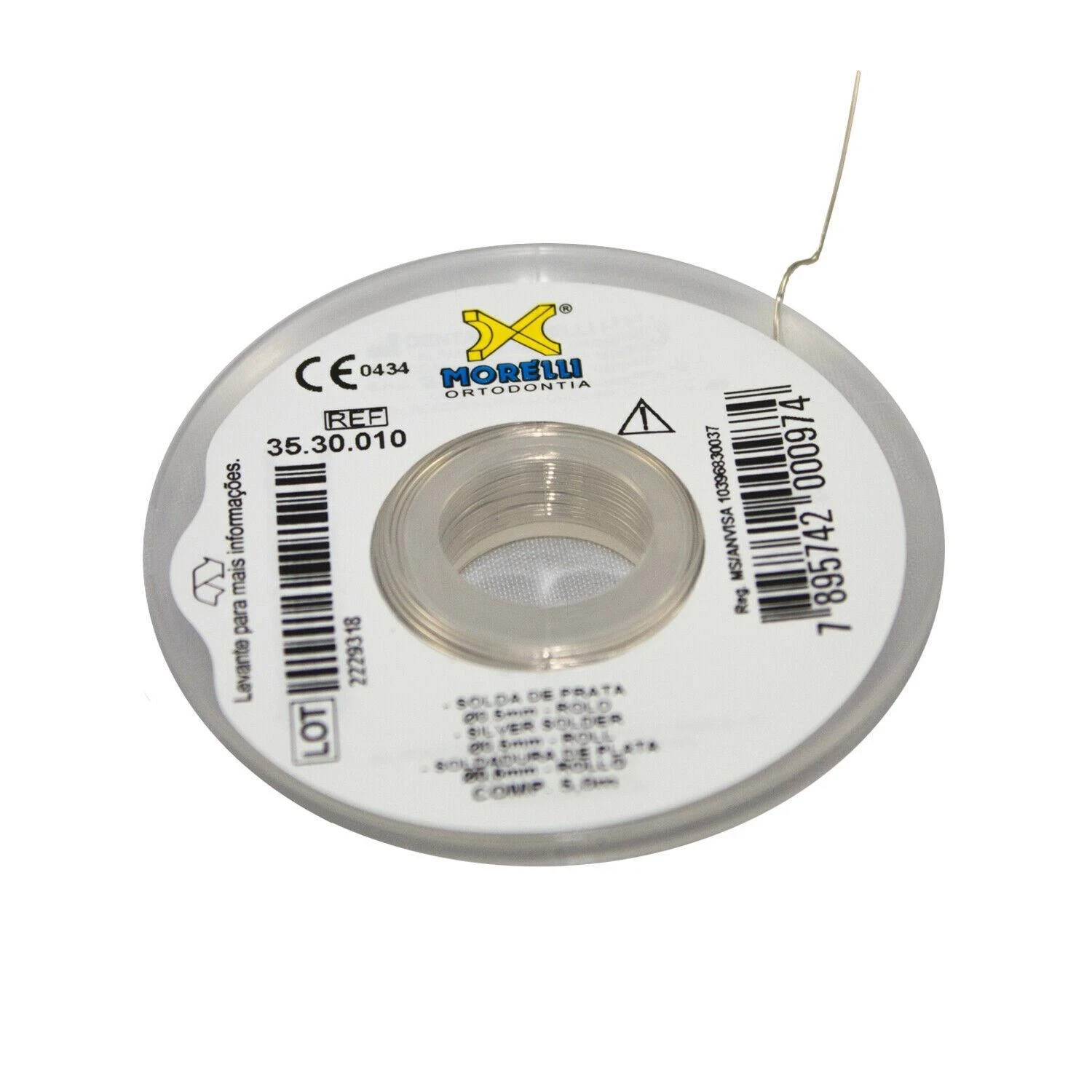 Dental Morelli Silver Soldering Wire Cadmium-Free Alloy 5m Length 19g