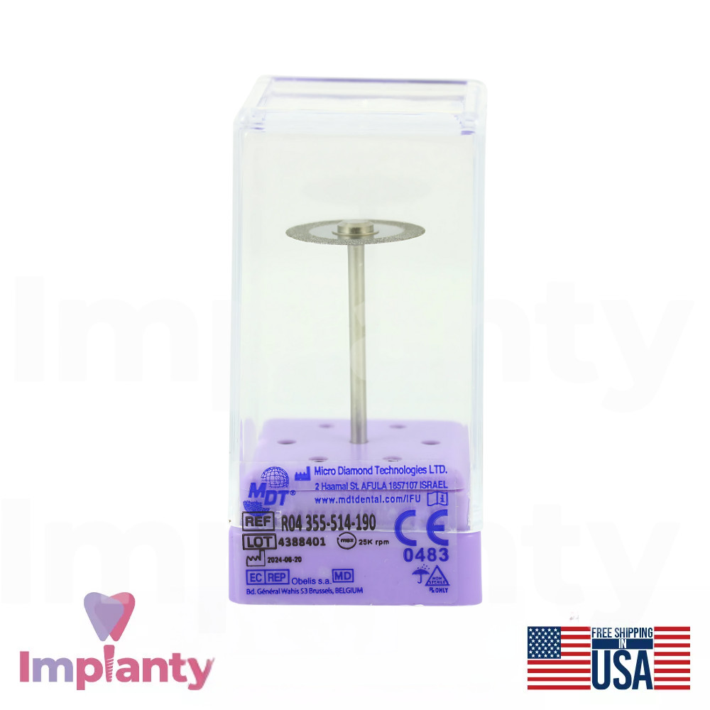 MDT Dental Diamond Coated Double Sided Super Flex Disc With Riveted Mandrel