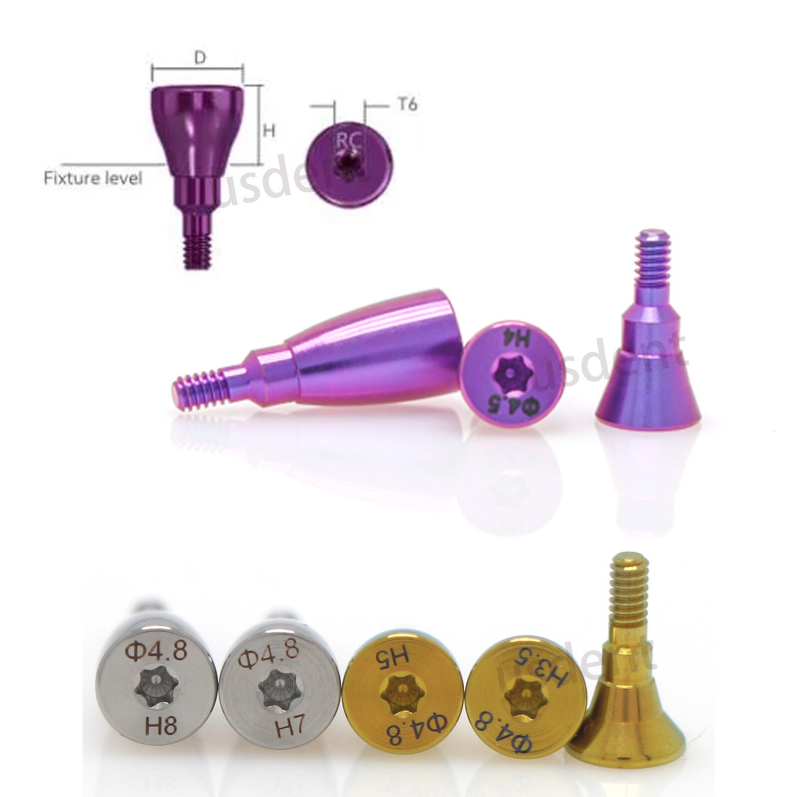 USA Stock! Straumann Healing Abutments & Caps NC/RC Cover Screws Ø3.6-6.5mm BLT