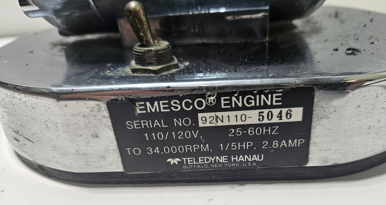 Vintage Emesco MODEL #90NP Dental Hand Drill Motor 1/5H.P. -110 v