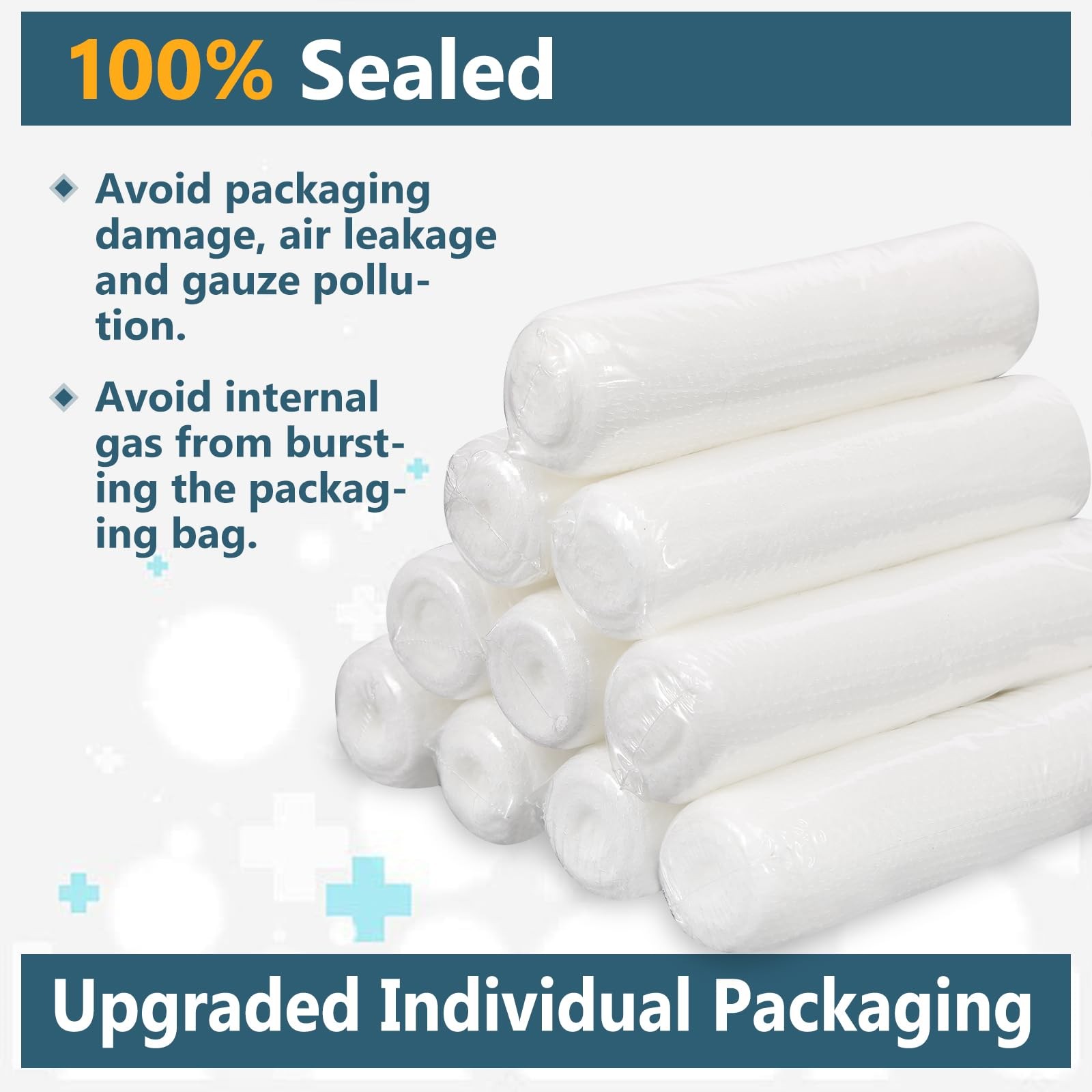 YesBes 32 Pack Gauze Rolls, 4 in x 4.1 Yards, 4 Inch X 32