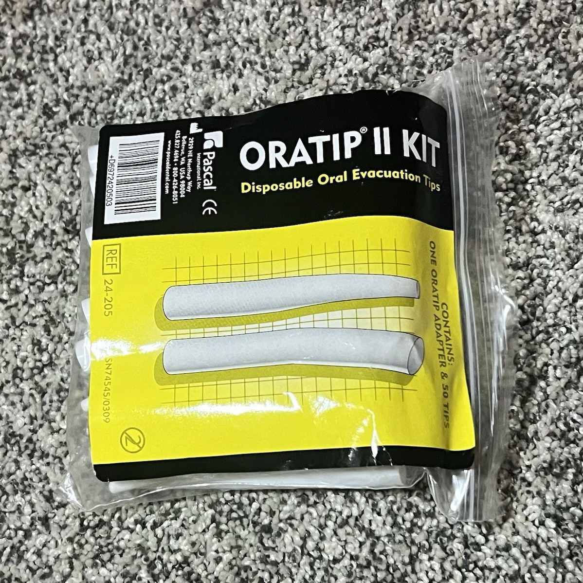 Pascal ORATIP II Kit Saliva Ejector Tips w/ Adapter 50 Tips Dental Lab 24-205