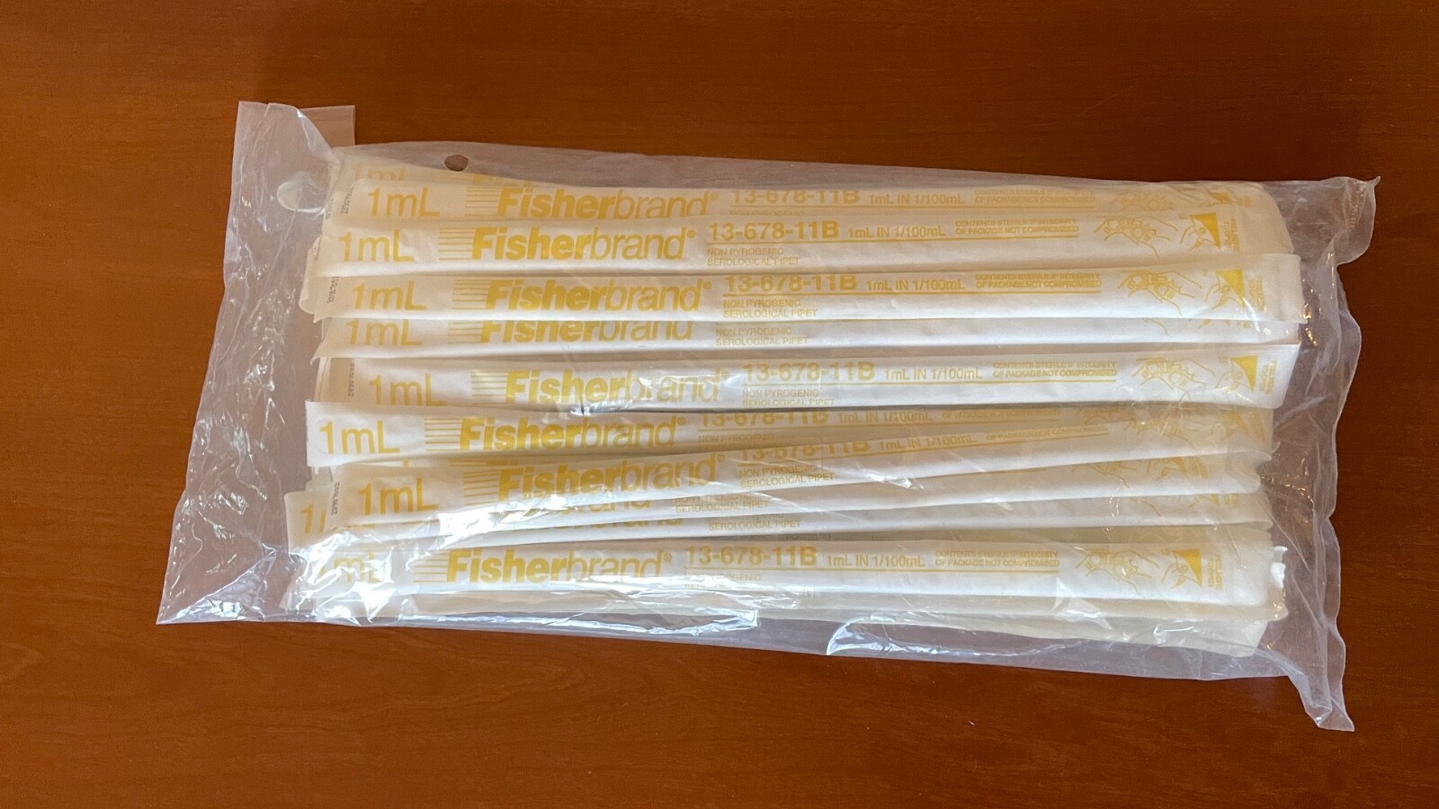 50/pk Fisherbrand 13-678-11B Sterile Polystyrene Disposable Serological Pipets