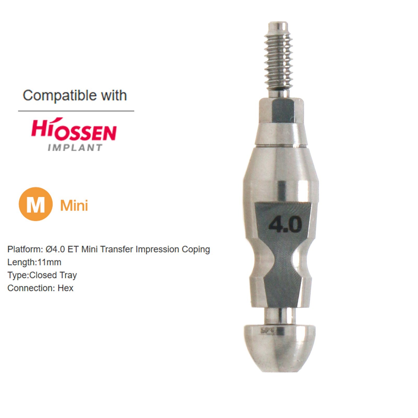 Dental Prosthetic Hiossen ET ScanBody impression coping Lab analog straight part