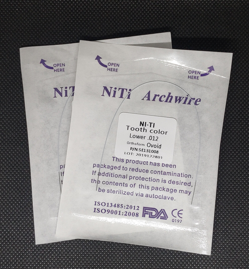 20Packs Dental Orthodontic Super Elastic Niti 5 Colors Round Arch Wires Ovoid