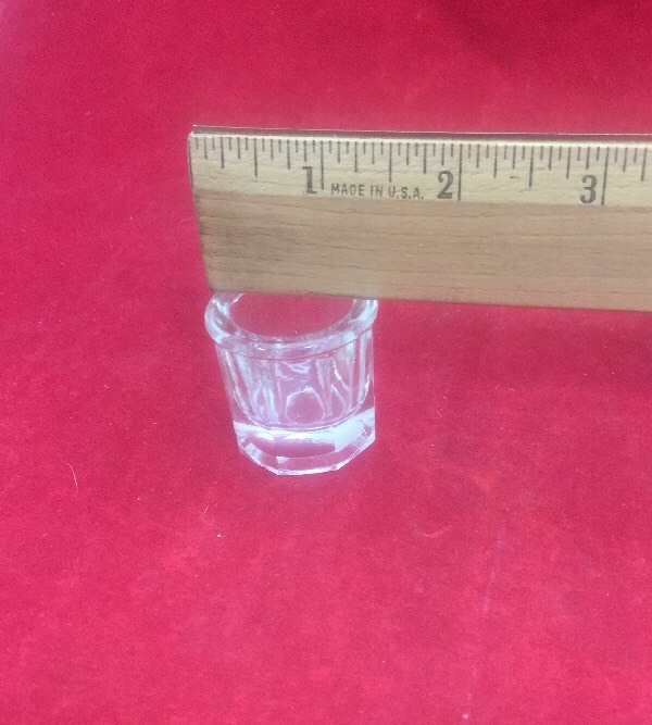 NEW QTY 6 Clear Glass Dappen Dish for Dental, Tattoo or Nail Spa