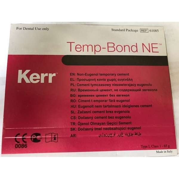 TempBond NE Tube EXPORT PACKAGE – Non-Eugenol Temporary Cement, 1 – 50 g tube