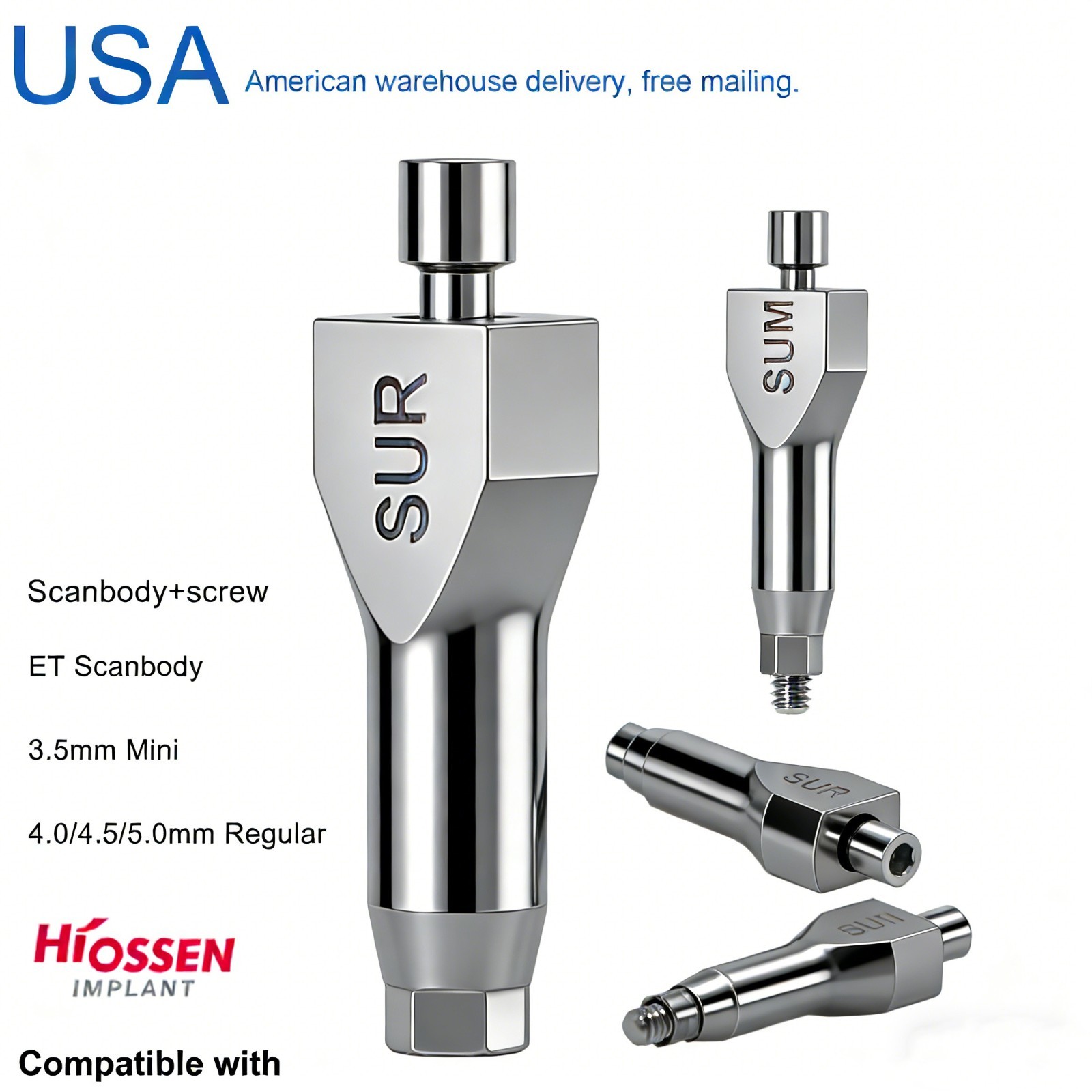 Dental Prosthetic Hiossen ET Scan Body Mini/Regular CAD/CAM digital impression