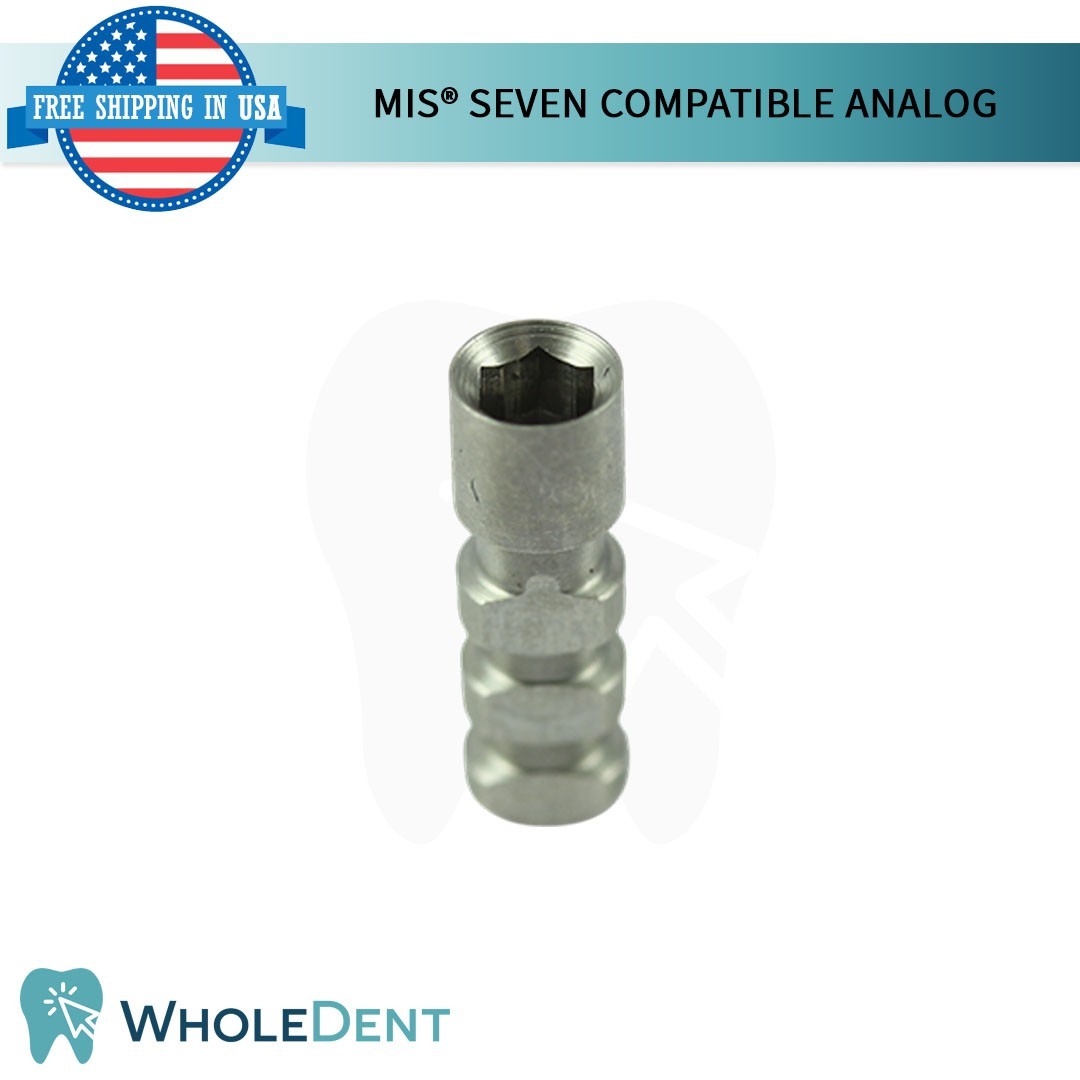10X Dental Fixture MIS® Seven Ø3.75mm Stainless Steel Int Hex Compatible Analog