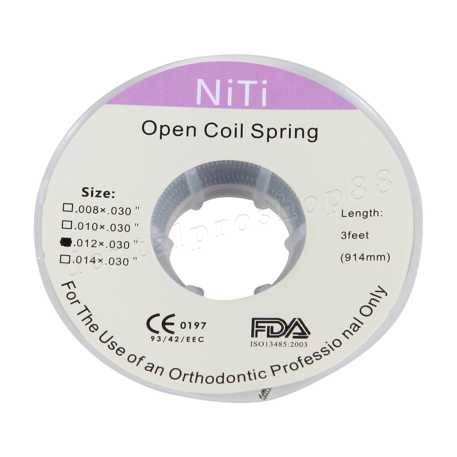 1 Roll Dental Ortho Niti Open Coil Spring 3 Feet Dia.012 inch 914 mm
