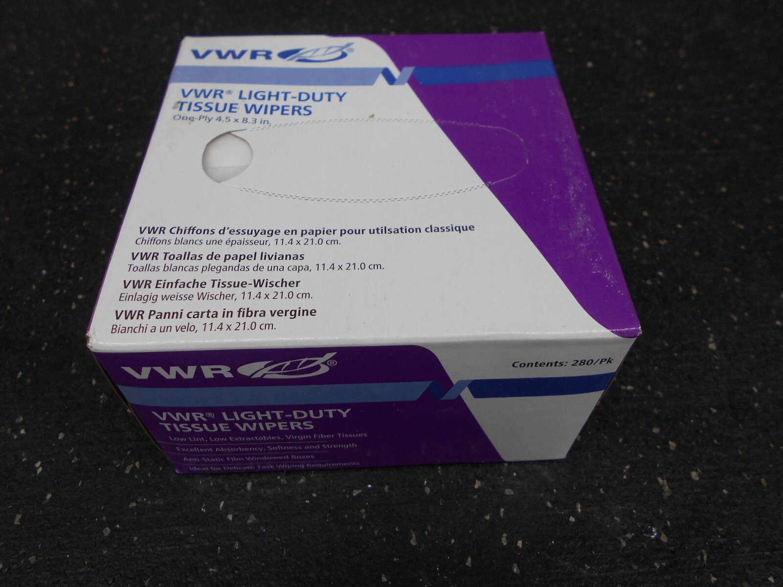 VWR LIGHT DUTY TISSUE WIPERS 82003 820 ONE PLY 4.5” x 8.3” LOT OF 560