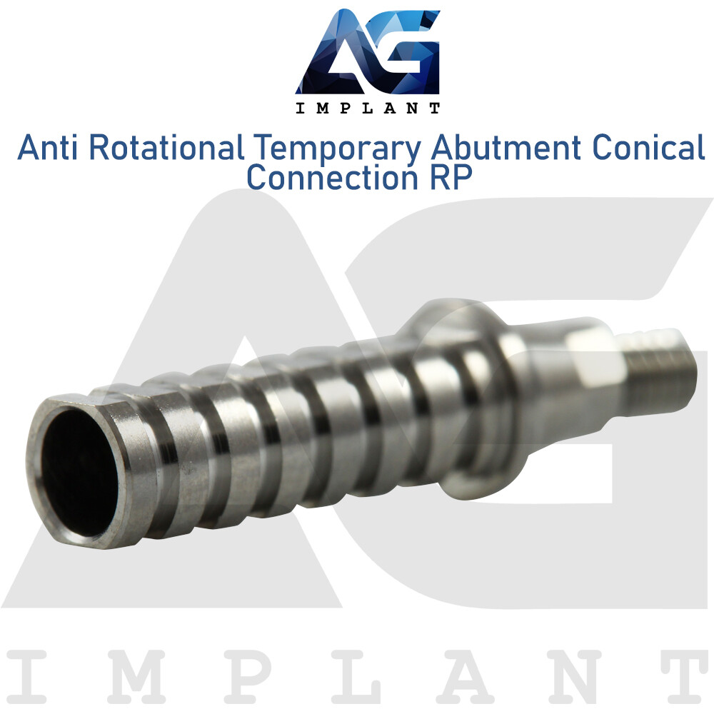 10 Titanium Temporary Abutment With Hex RP Conical Connection Dental