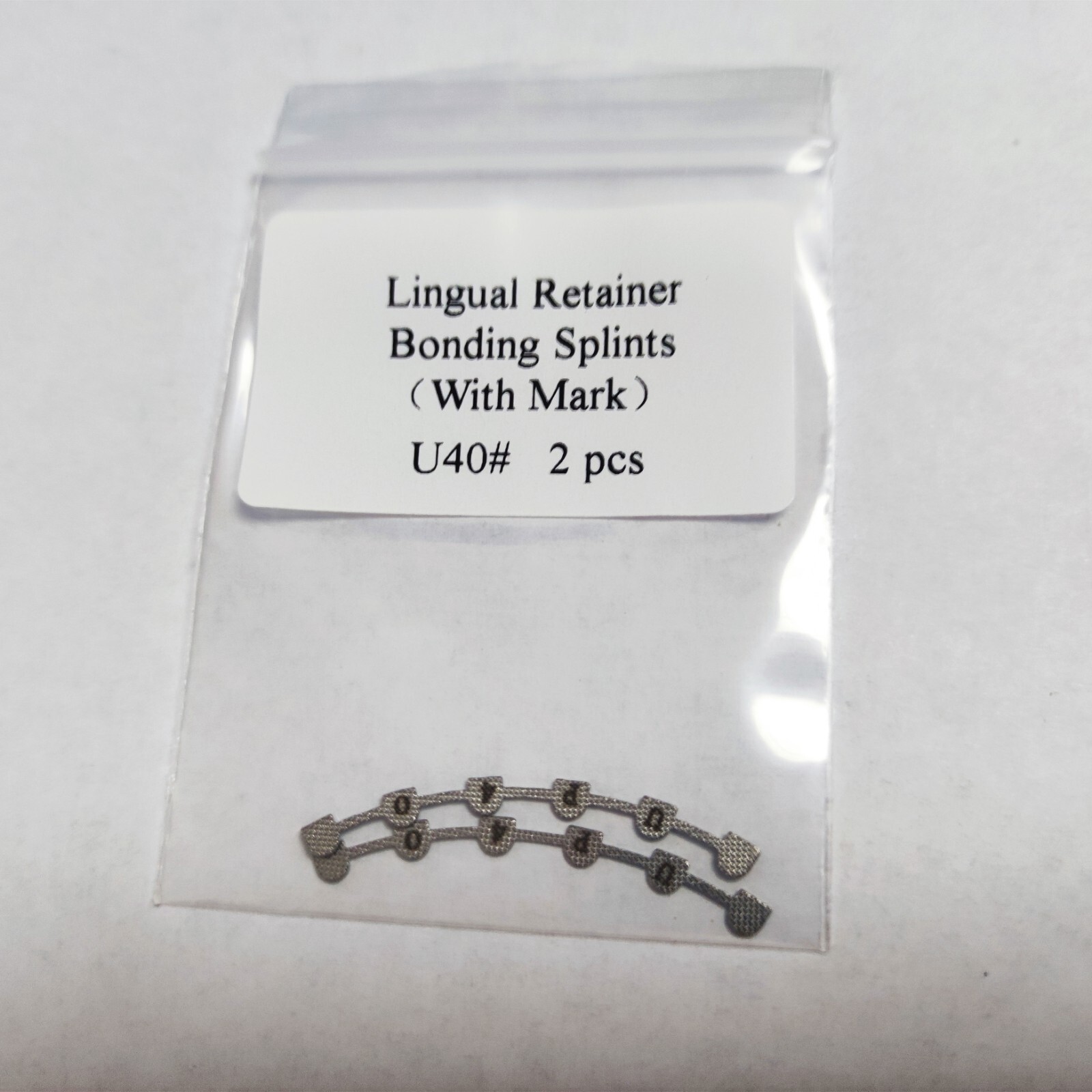 10 Packs 20Pcs Orthodontics Lingual Retainer U40 Mesh Base With Mark 2pcs/pack