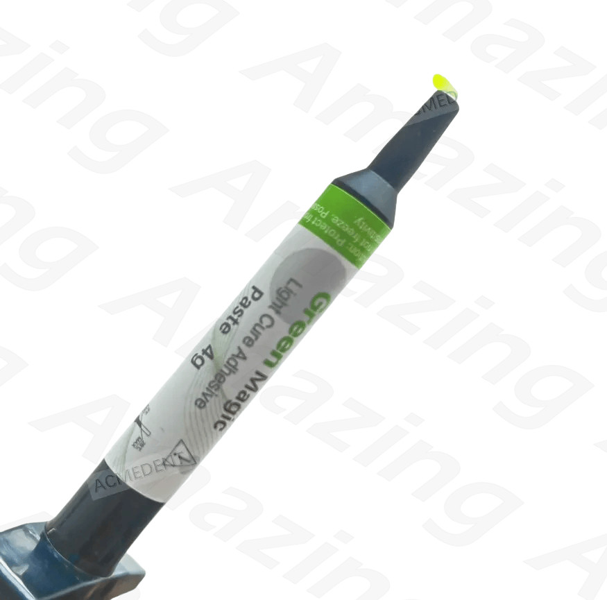 4g/syringe Dental Light Cure Adhesive Green Magic Bonding Brackets Color Change