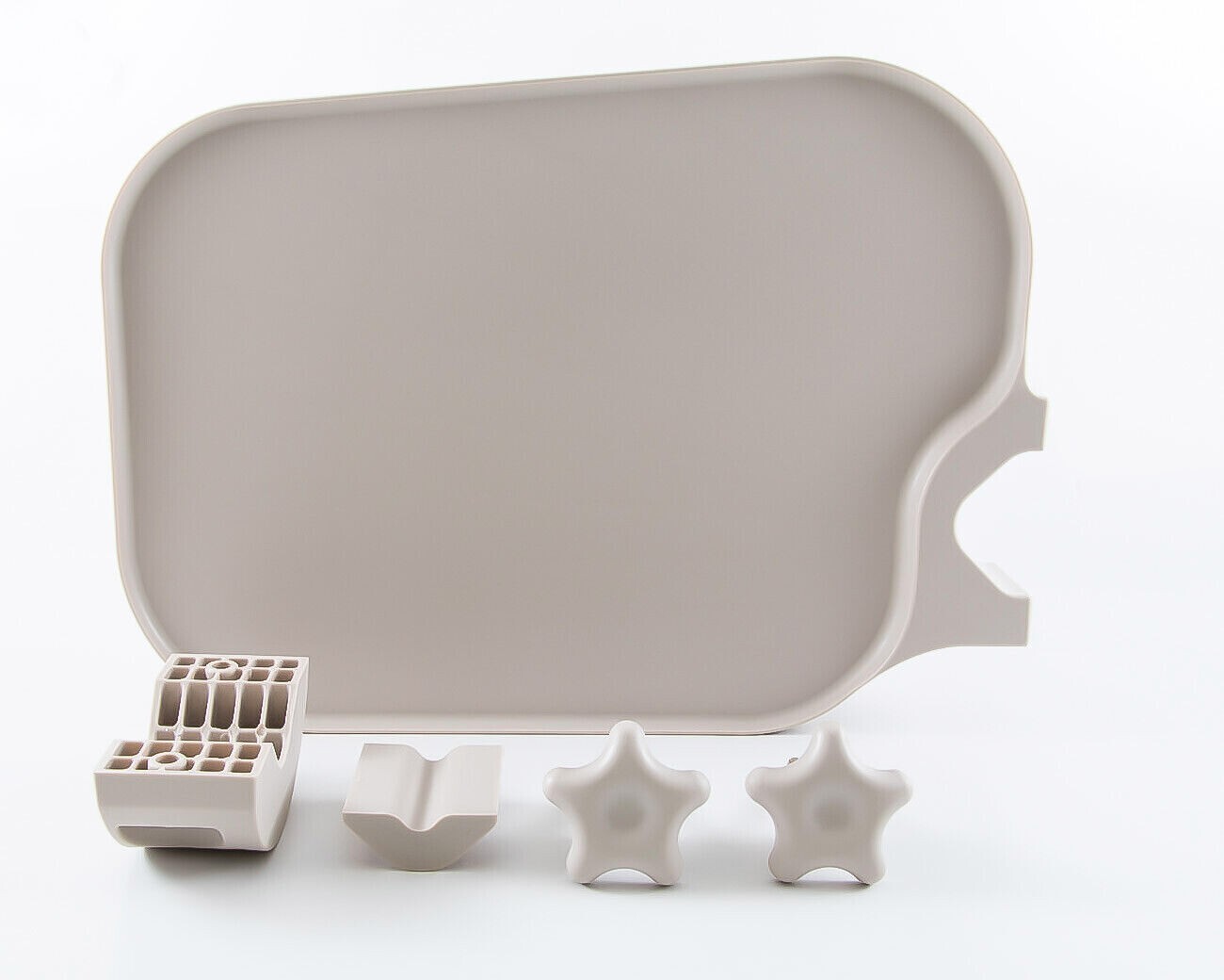 TPC POLE POST MOUNT UTILITY ACCESS SHELF TRAY TABLE DENTAL MEDICAL BEIGE