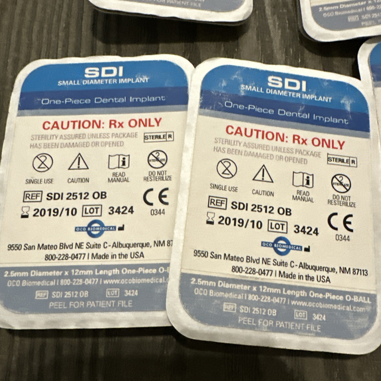 SDI Dental Implants LOT 13! Teaching Only. Expired.