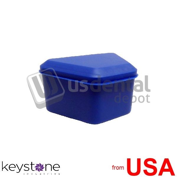 KEYSTONE Denture Storage Boxes BLUE 1.75in deep- 1pk ( from bulk ) -# 713 106818