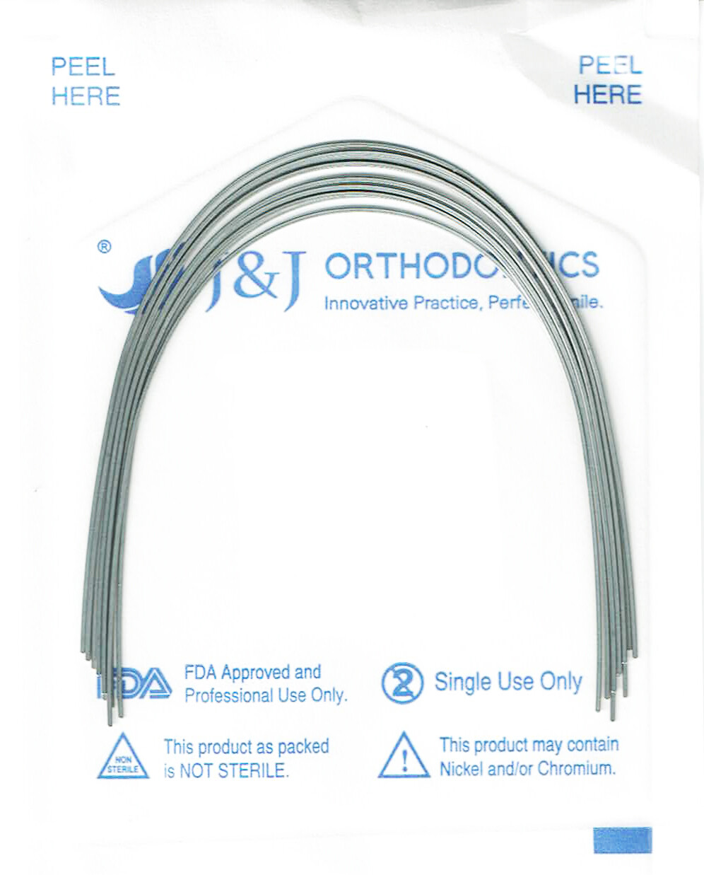 J&J Ortho™ Orthodontic NiTi Ultra Elastic Arch wire Round (10 pcs) Ovoid Natural
