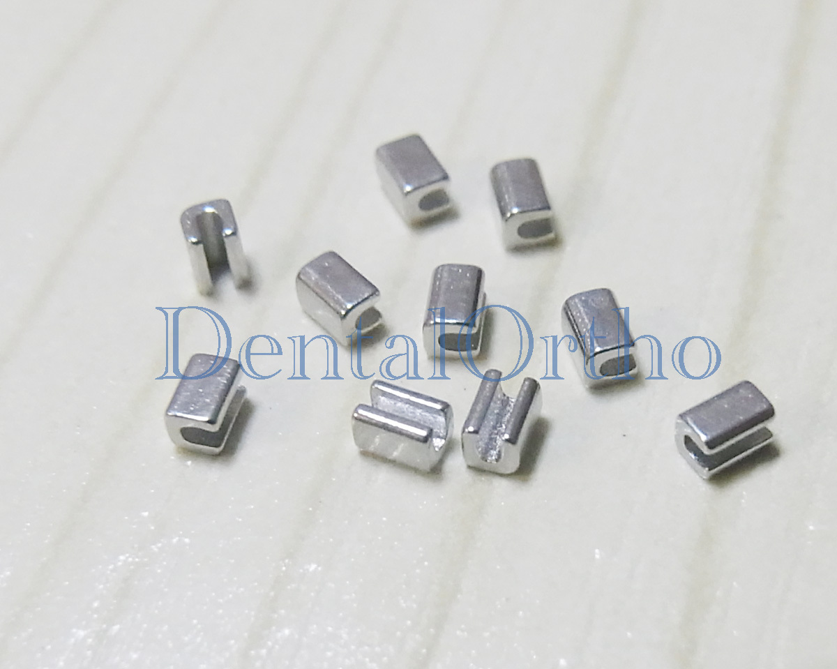 10 x Archwire Stop Crimpable Hook Dental Orthodontic Buccal Tube Lingual Button