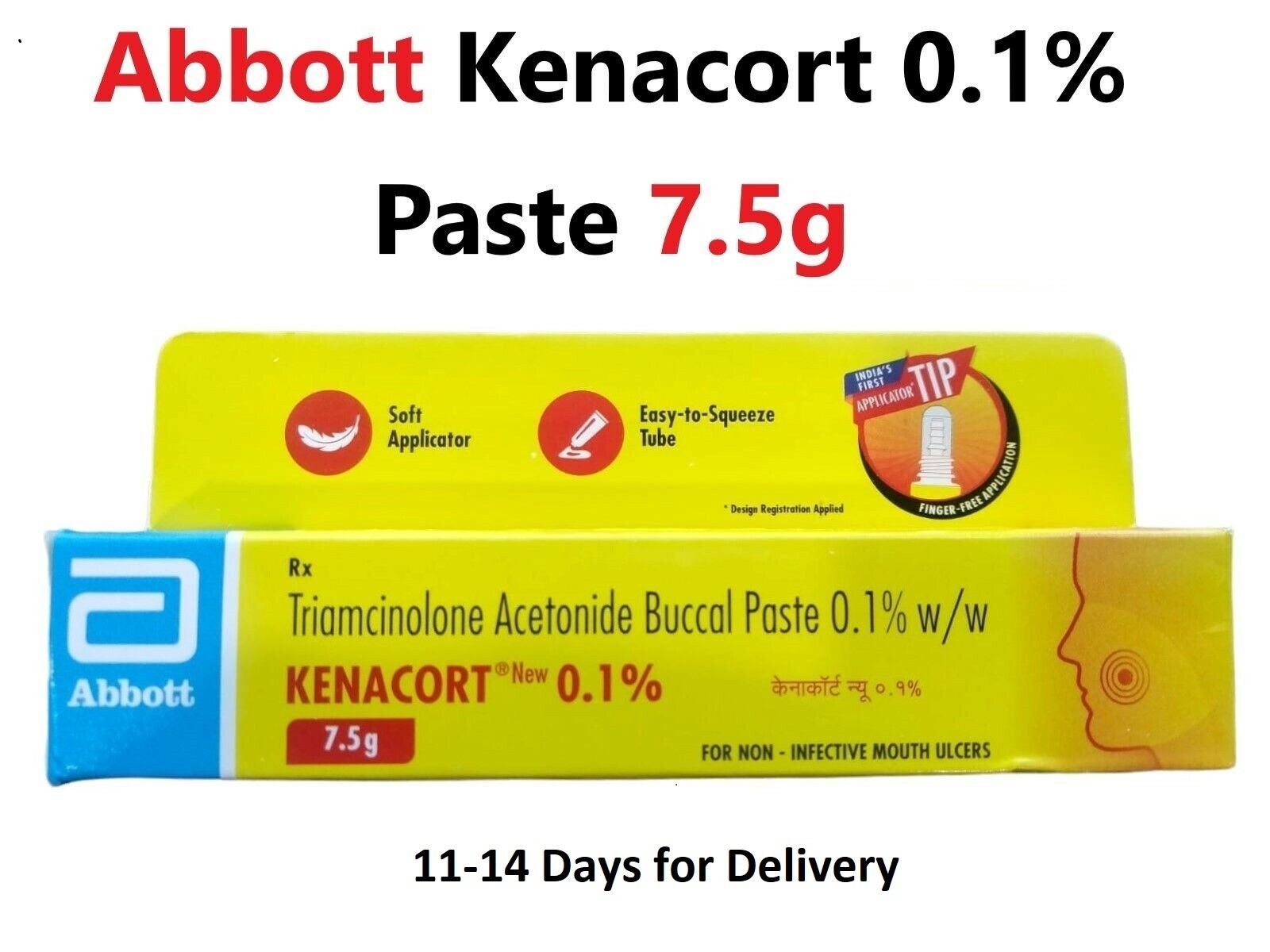 Dental Buccal Paste for Non Infective Mouth Ulcers 7.5gm – FREE SHIPPING