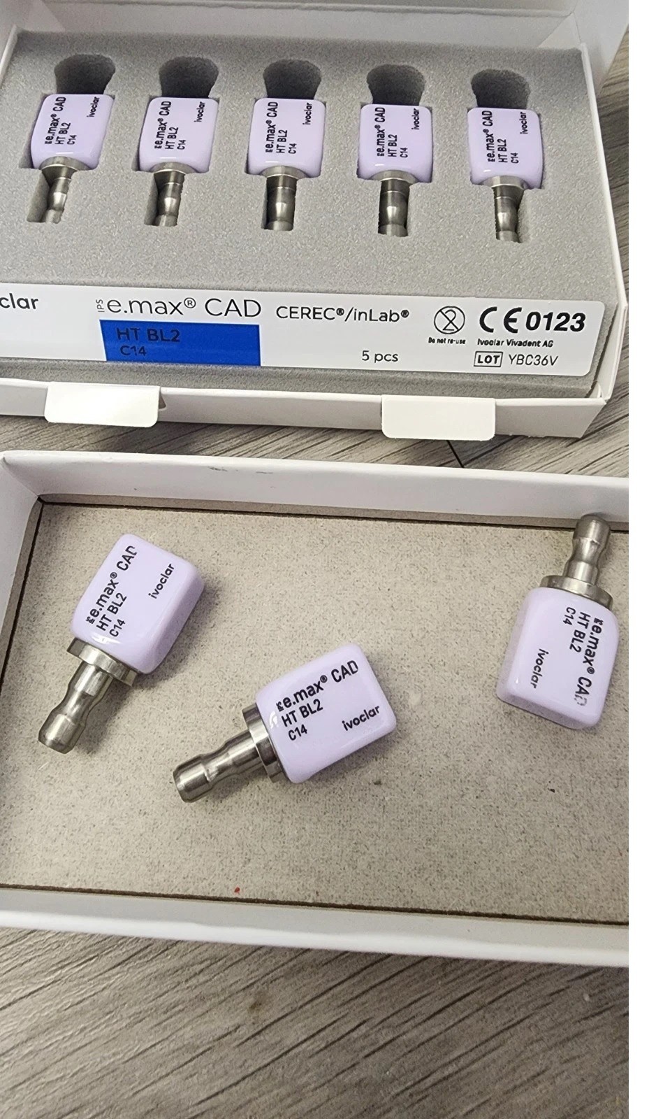 HT BL2 C14 Ivoclar EMAX CAD CEREC/inLab Blocks (5/Pk) + 3 more