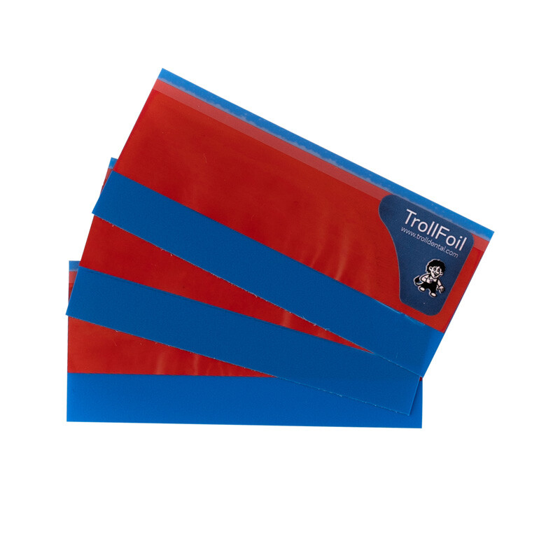Directa TrollFoil Thin Articulation Paper Dental Occlusion Red/Blue 100pcs