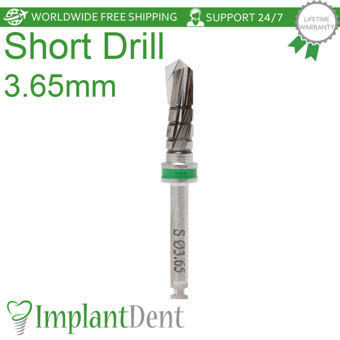 1x Dental Short Drills 11.5mm External Irrigated Stainless Steel Dentistry Tool