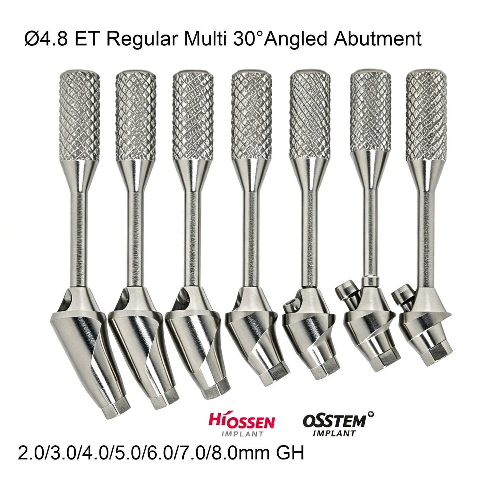 Dental MUA 30º 4.8mm angled multi unit Hex abutment fits Hiossen ET OSS TS M/R