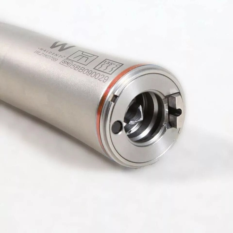 Waldent Increasing Fiber Optic Push Button Contra Angle 1:5 Red Ring Handpiece.
