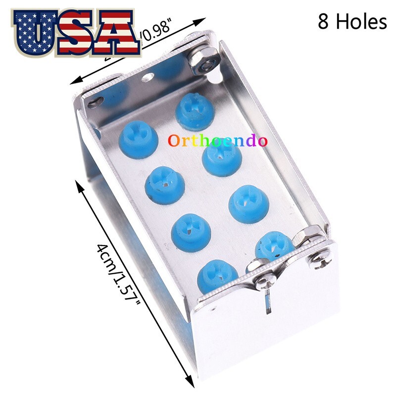 8/12/30Hole Dental Burs Disinfection Autoclave Stand Holder Block Case Steel USA