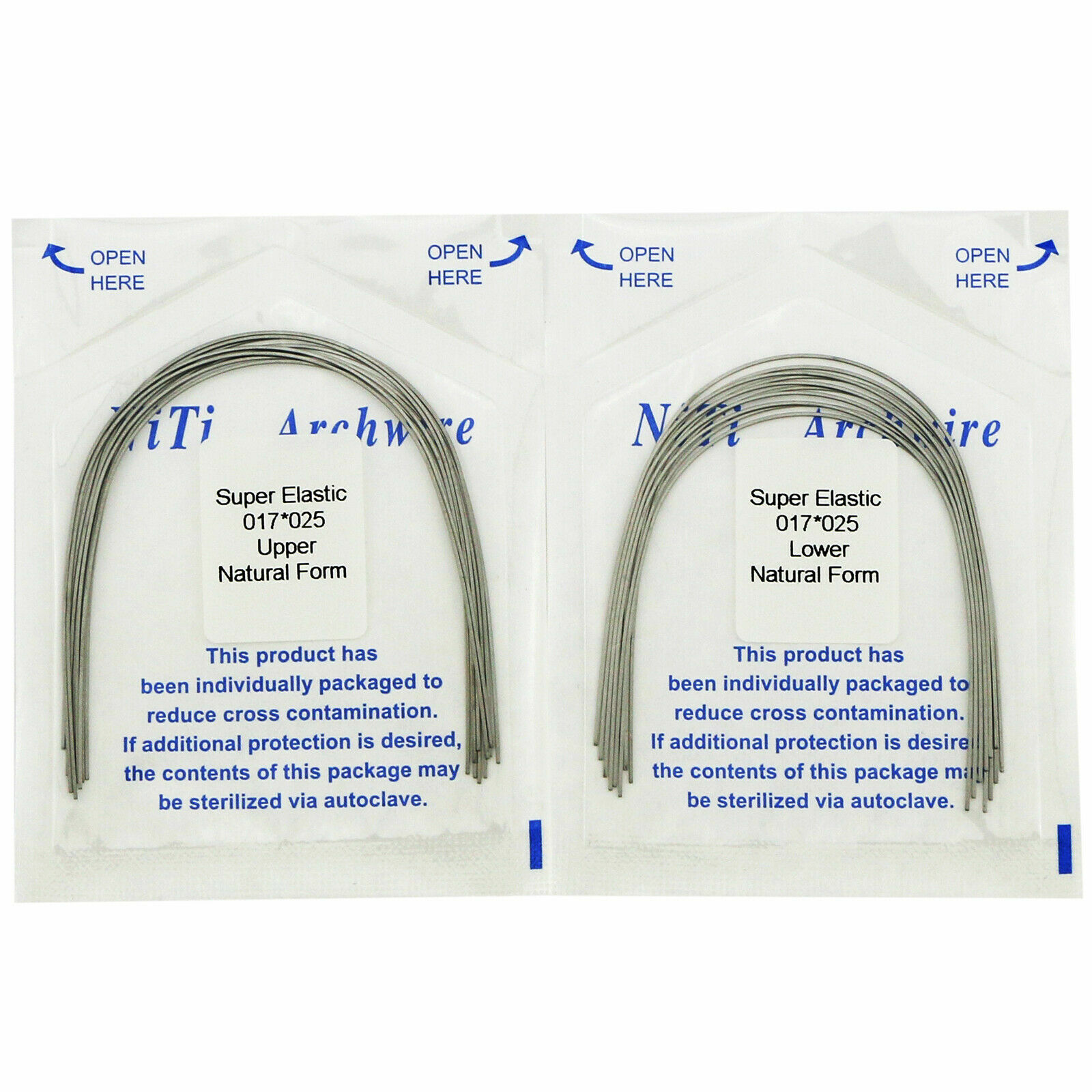 150pcs Dental Orthodontic Super Elastic Niti Arch Wire Round Rectangular Natural