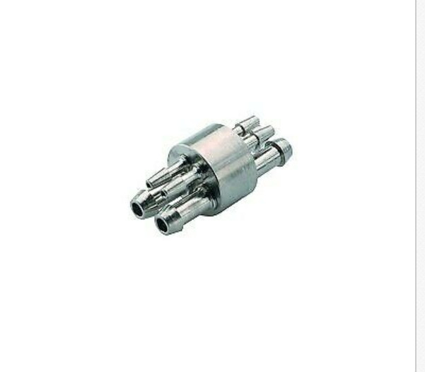 4 Hole Tubing Splice Connector, DCI Dental part PN 0954 tube splice 4 way