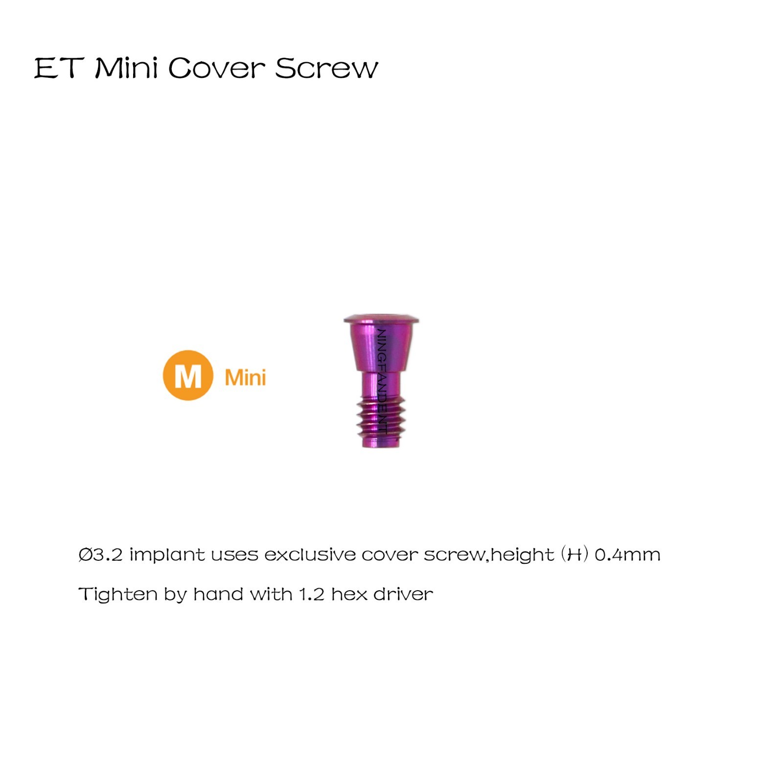 Hiossen Mini Titanium abutment Zest locator Straight Transfer Healing abutment