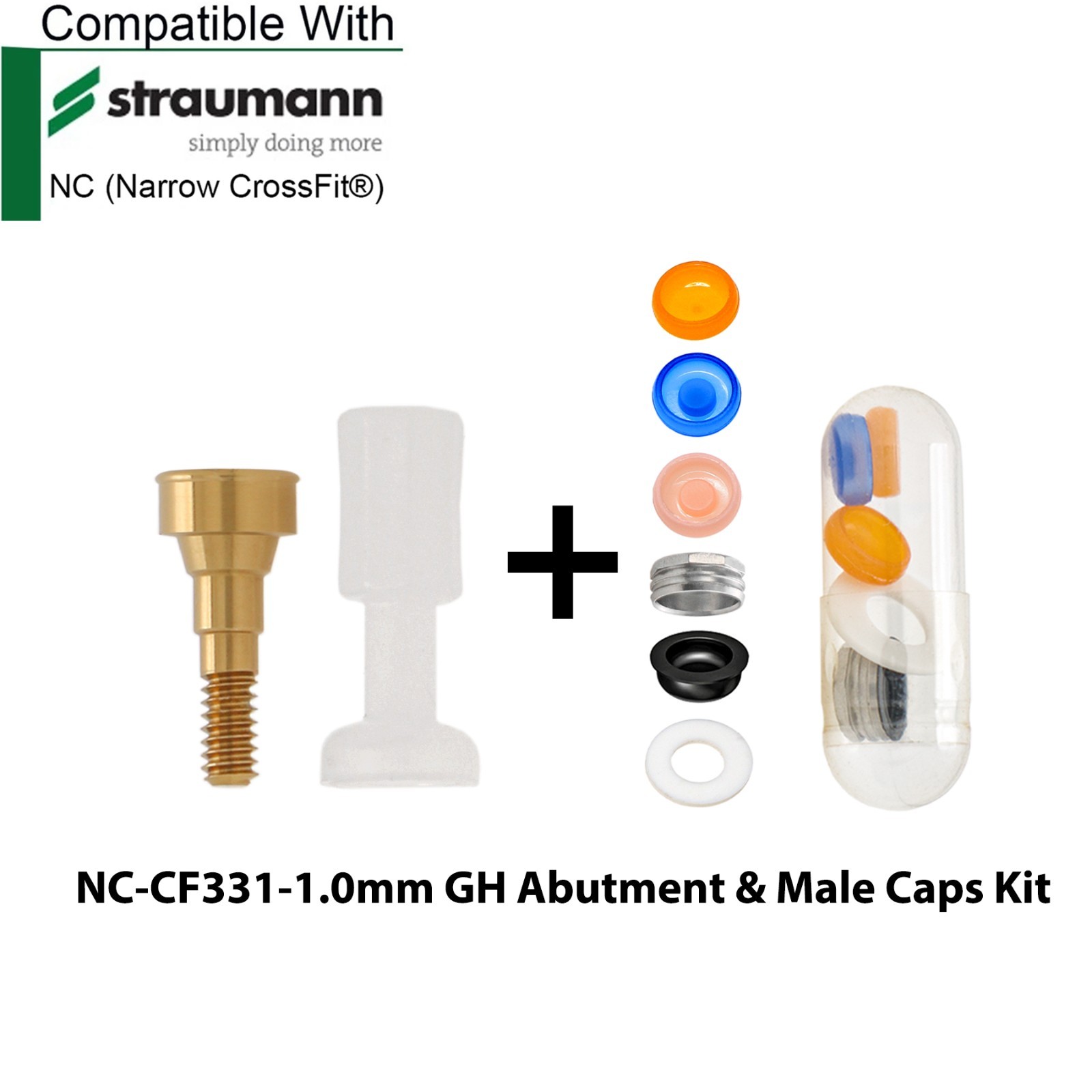 Dental Locator Abutment 1-5.0mm GH Compatible with Straumann NC/RC Implant Sys