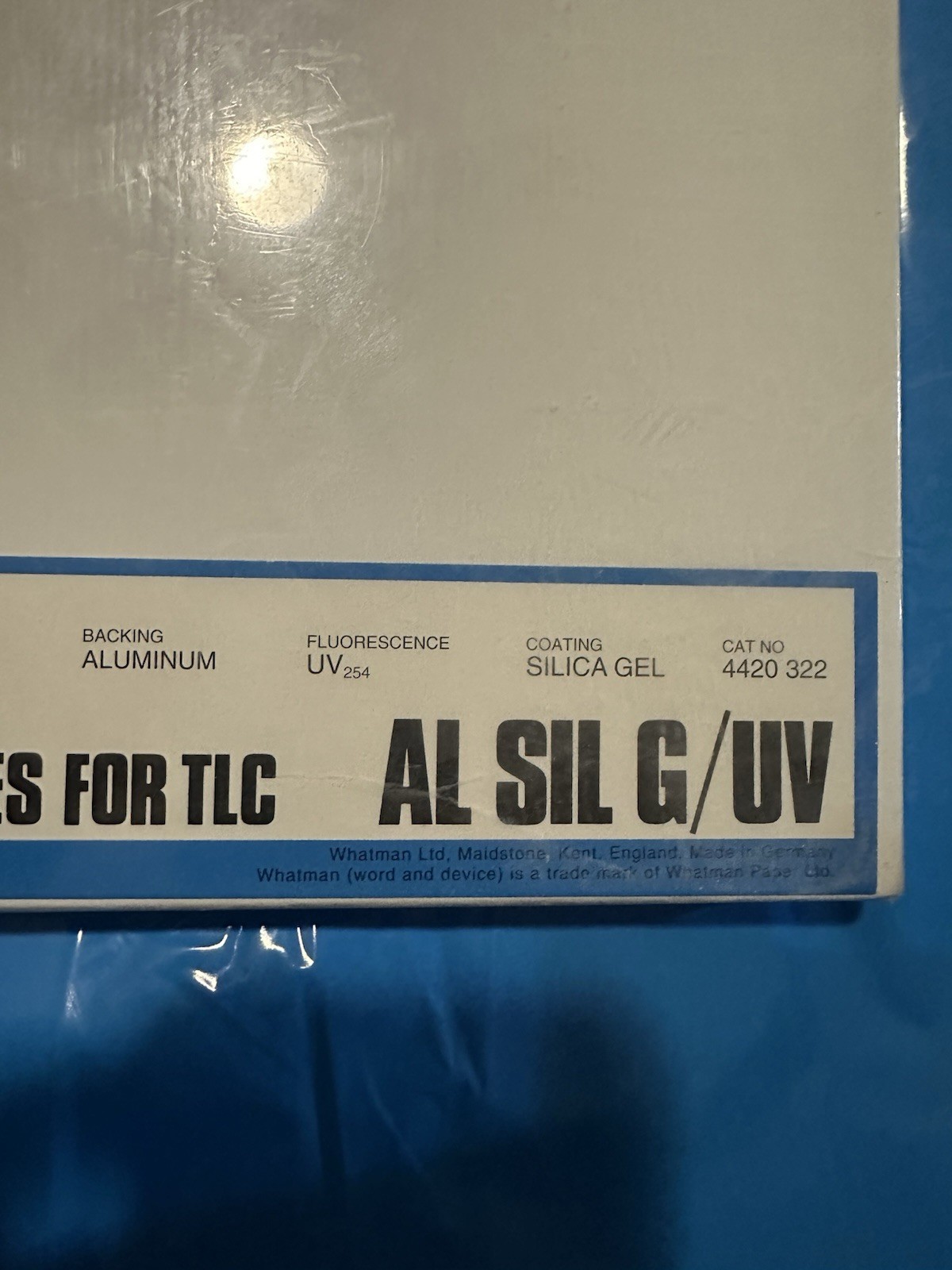 Whatman AL SIL G/UV Flexible TLC Plates Silica Gel 5x20cm 50 Plates New