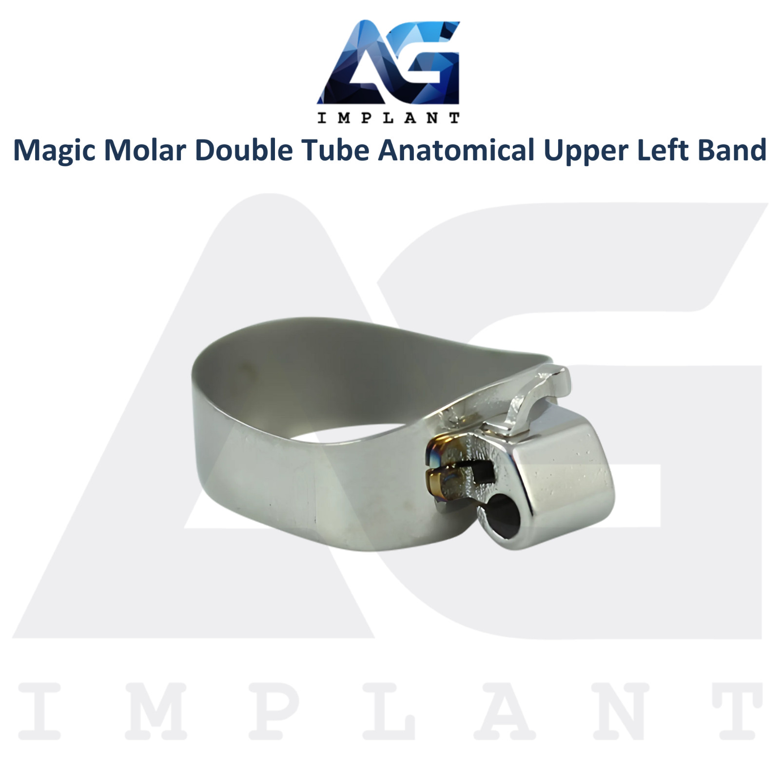10 Dental Molar Double Tube Anatomical Upper Left Ortho Band Solid Anchor Magic