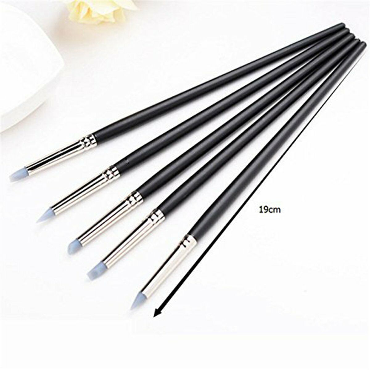 5Pcs/Set Dental Composite Silicone Brush Pen Resin Veneer Cement Porcelain Teeth
