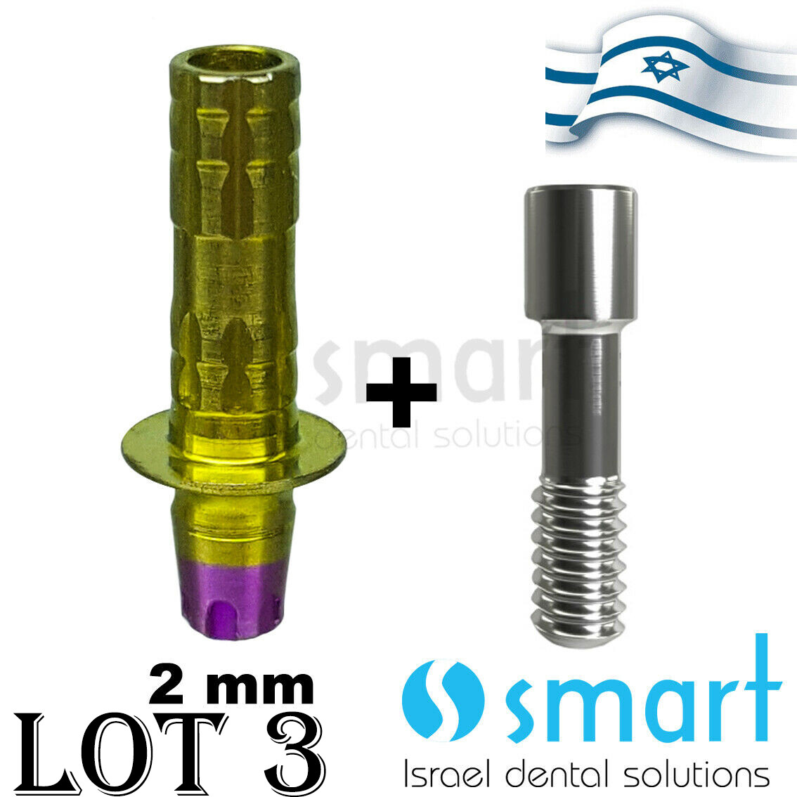 LOTx3 Straight Temporary Abutment MIS C1V3 SP Fit HEX 2m Wide