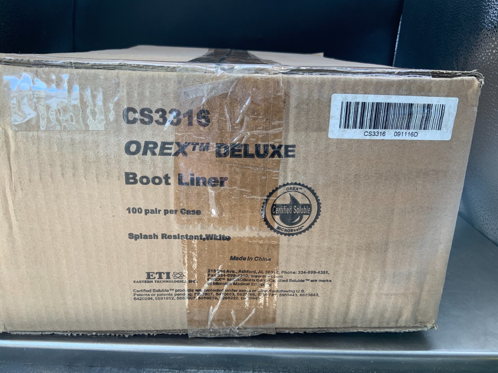 Case of 100 Orex CS3316 Deluxe Splash Resistant Boot Liner