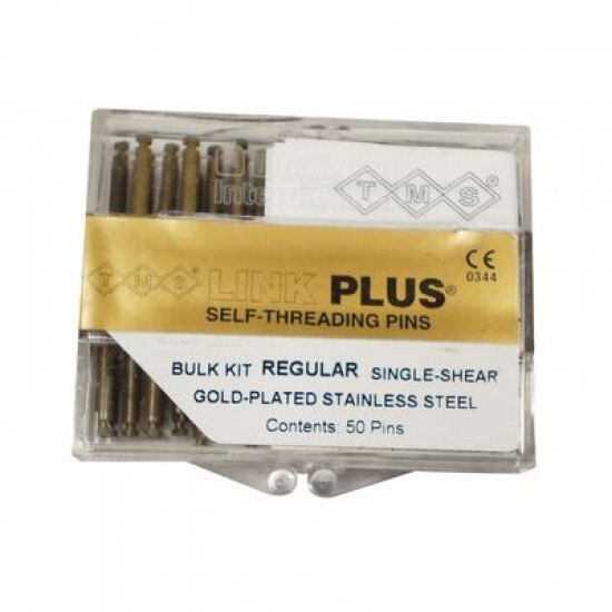 Coltene TMS LINK PLUS Bulk Kit, Regular Gold, Gold-Plated Stainless, 2in1, 100pc