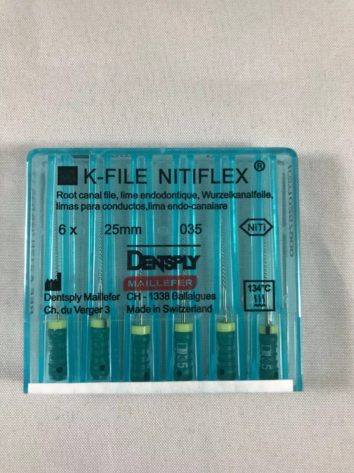 Dentsply Maillefer K-file Endodontic NiTiFlex steel 25mm All sizes – 30 files/pk