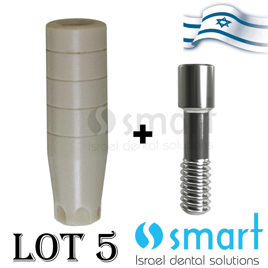 LOTx5 Temporary PEEK abutment MIS conical C1 WP compatible