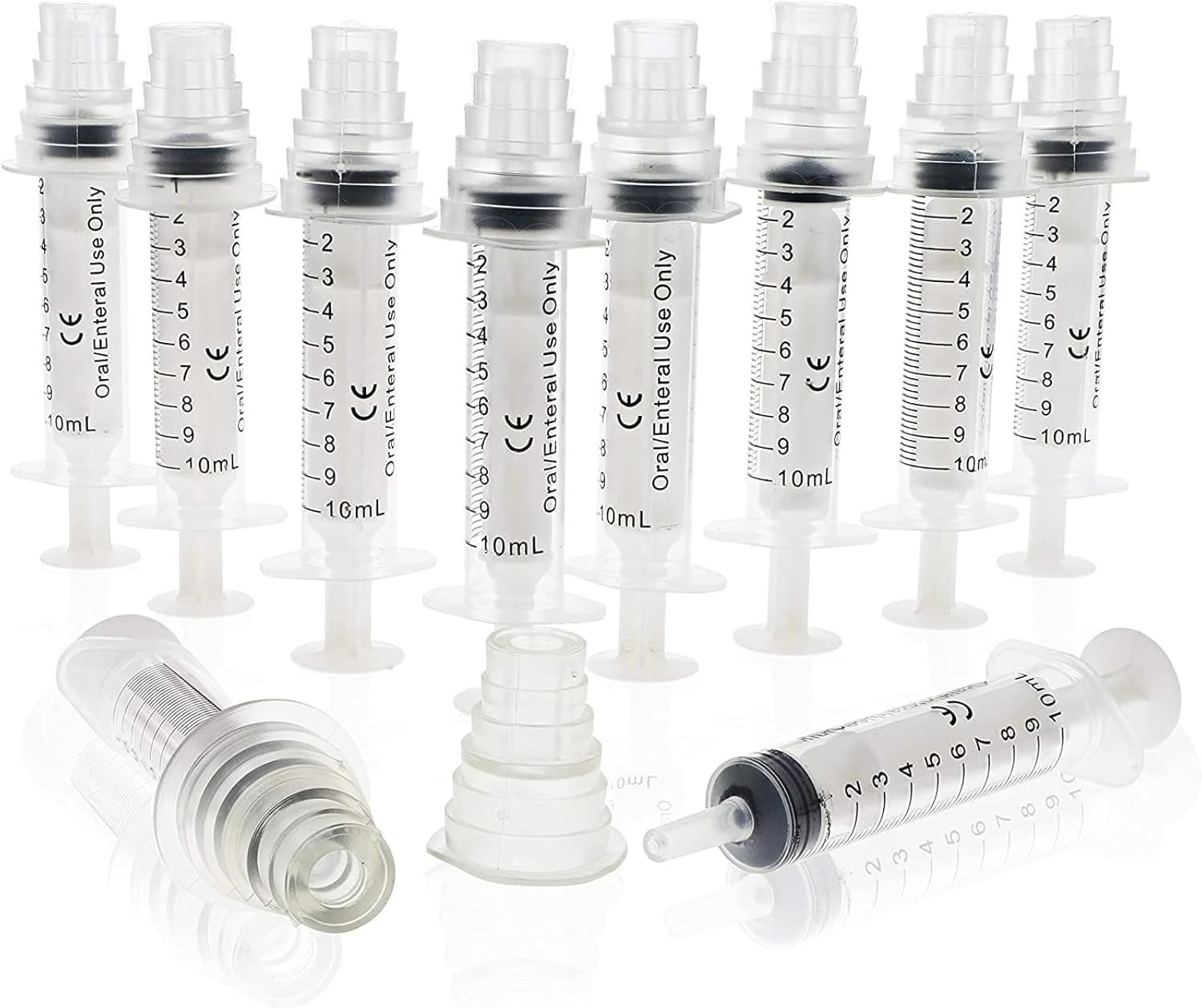 Bright Creations Oral Medicine Syringes with Bottle Adapter (Transparent, 10…