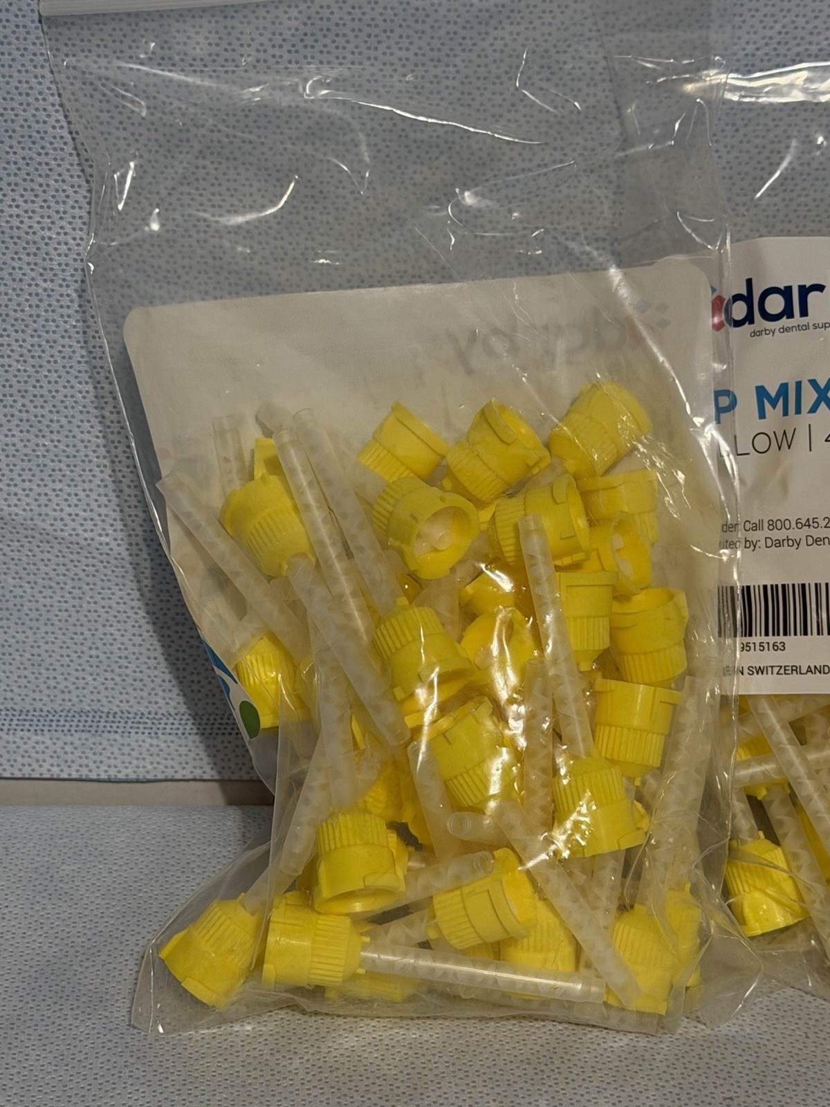 Lot of 5 Darby HP Mixing Tips Yellow 4.2mm 48/Pack (240 Total)