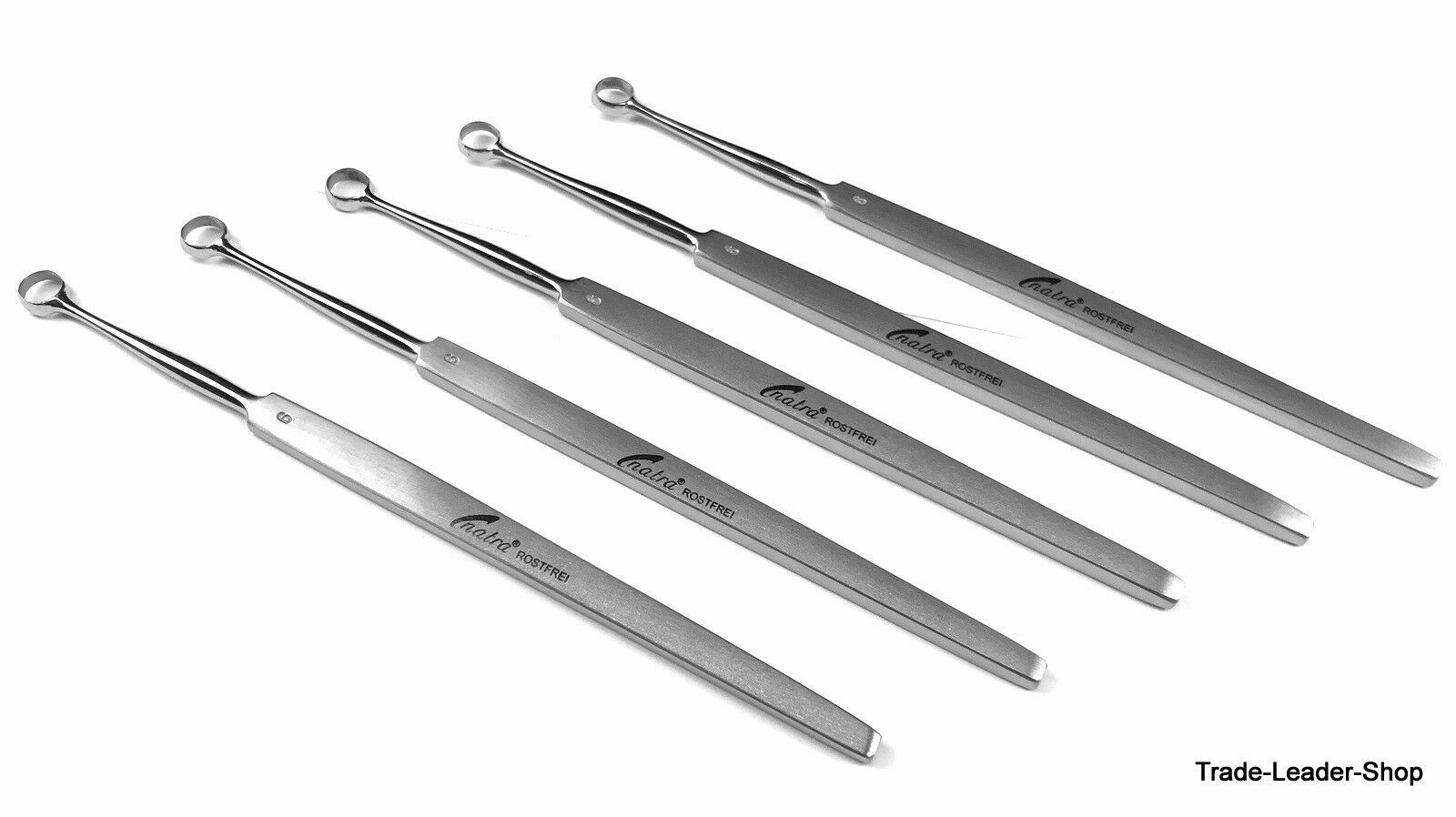 5x FOX Lupus Curette 14 cm 6 mm skin dermatology foot care pedicure NATRA
