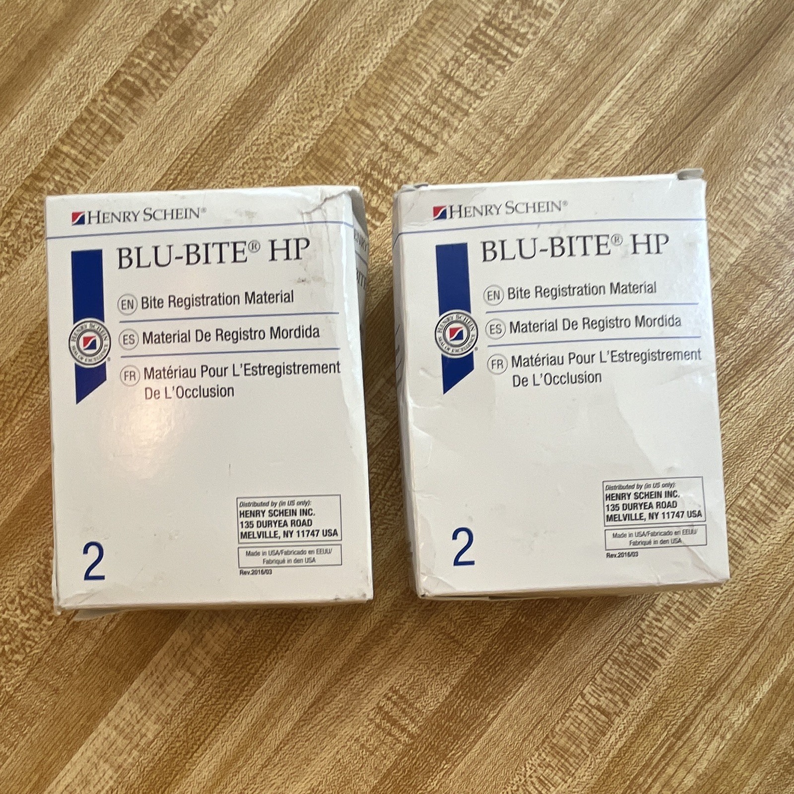 Henry Schein Blu-Bite HP Bite Registration Material Vanilla, Lot of 2, 11-8997