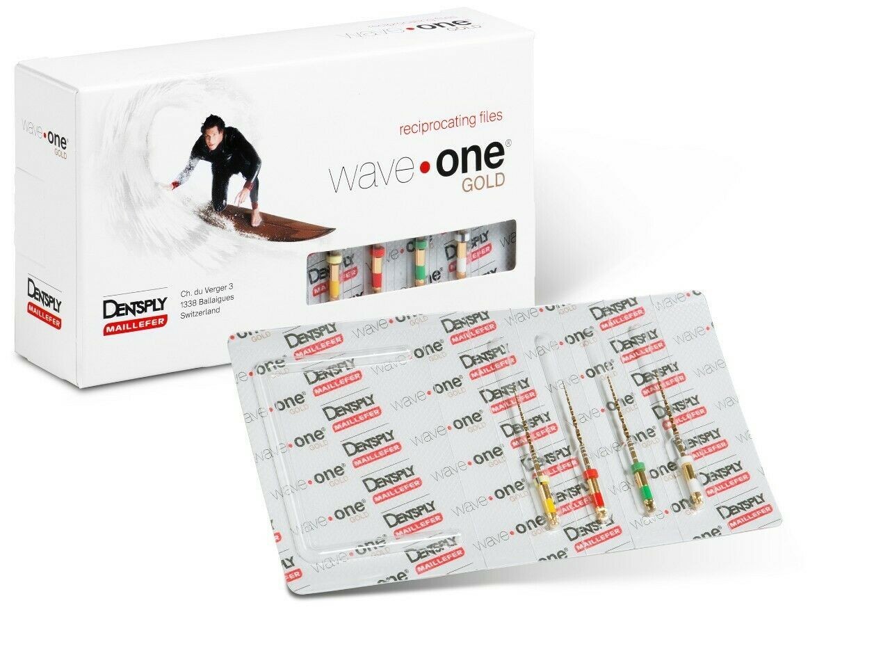 Waveone Gold Small, Primary, Medium, Large Reciprocating DentSply 3 Files Pack