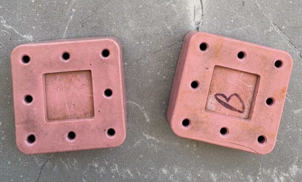 TWO Zirc 8 Hole Rose Magnetic Bur Block with Microban Autoclavable