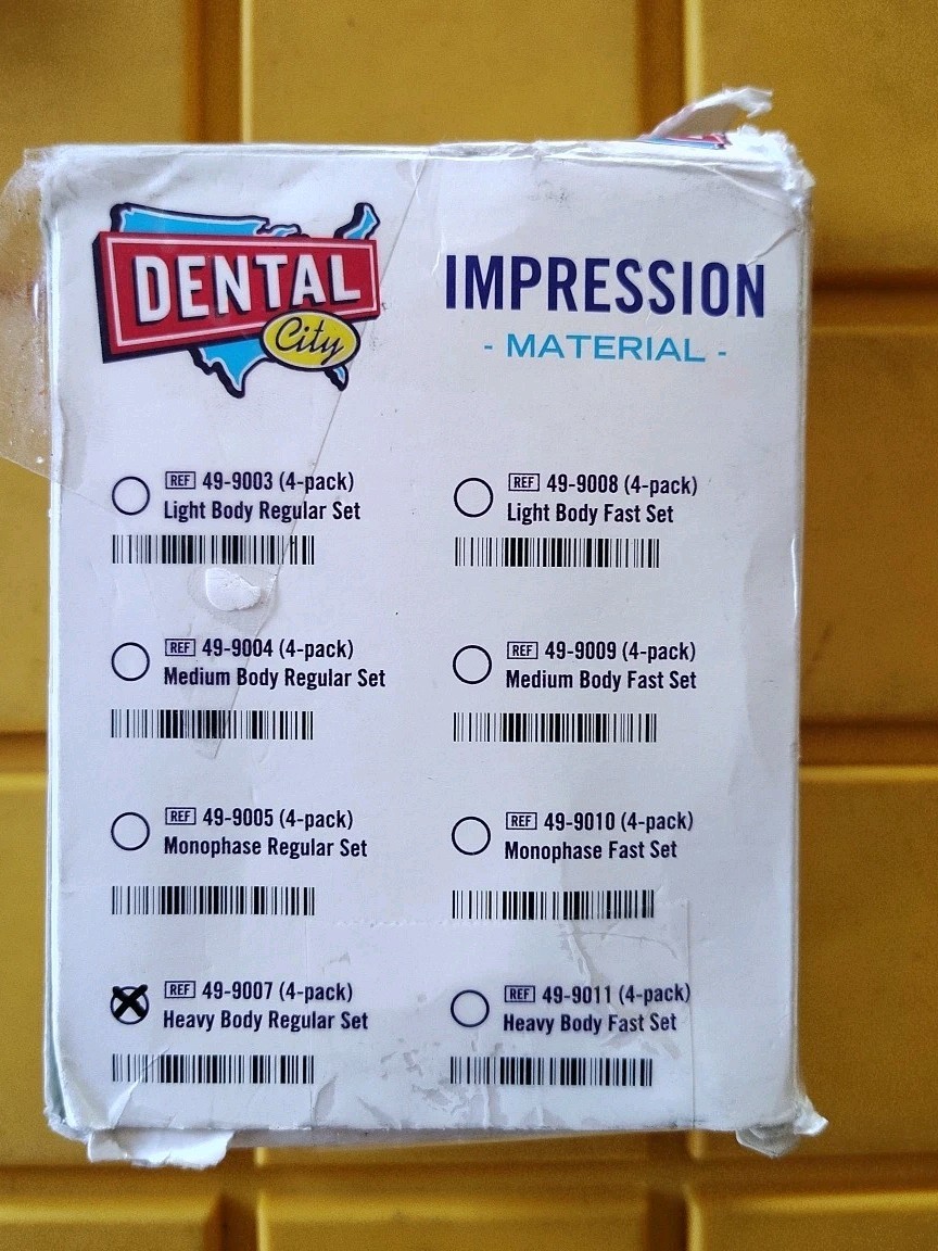 Dental City Impression Material Box Of (4) 50 ML Cartridges EXP 28/02/04