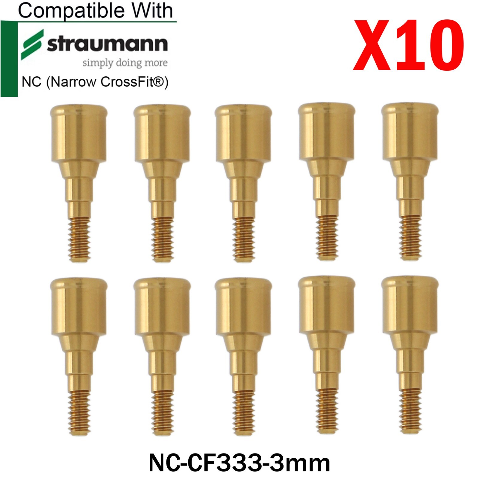 Dental Locator Abutment Male Caps Inserts For Straumann ITI Bone Level NC Ø3.3mm